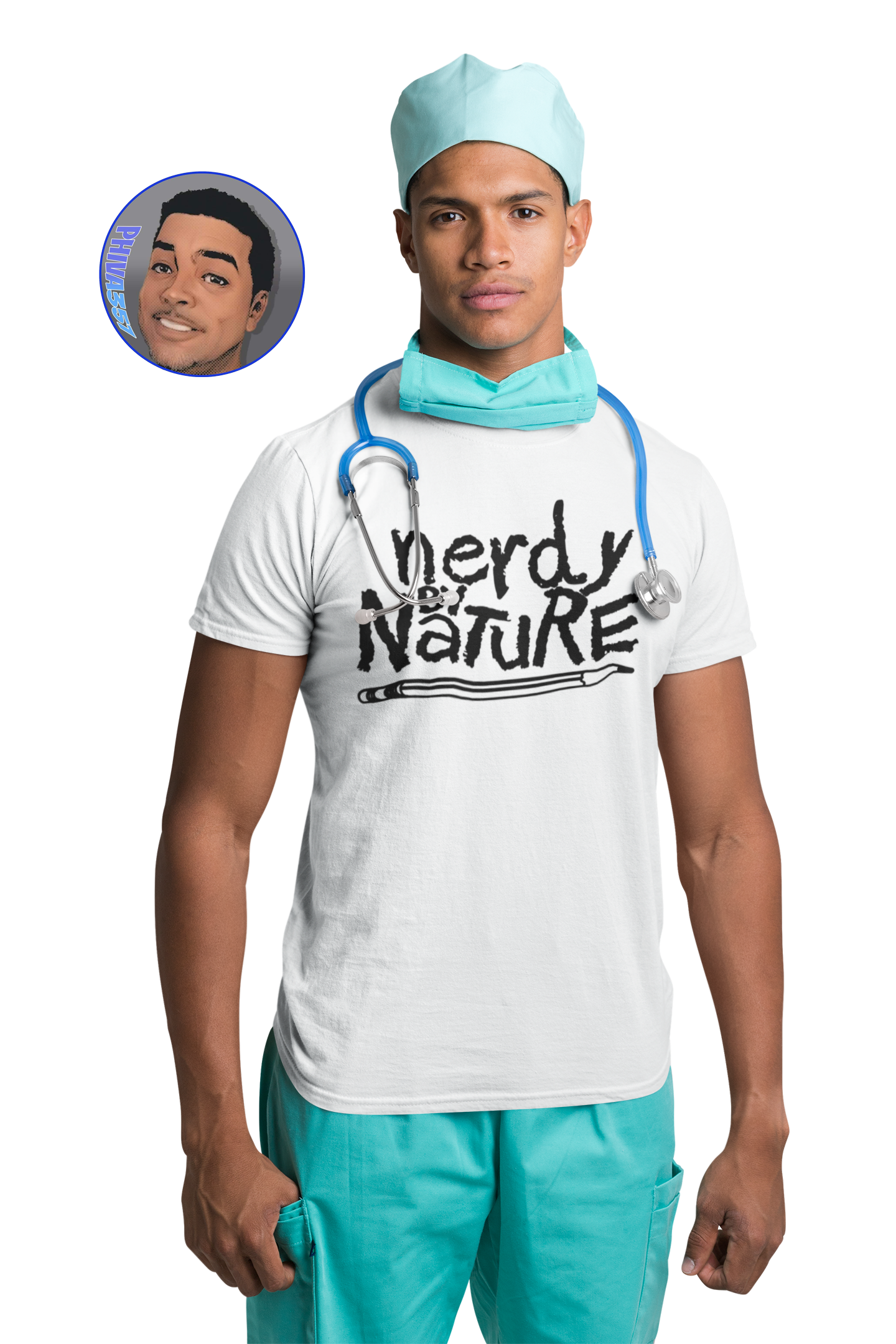 Nerdy By Nature - Men's Lightweight Fashion Tee